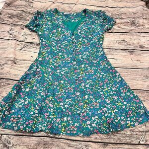 Jack Wills Floral Button Front Mini Dress Size 6